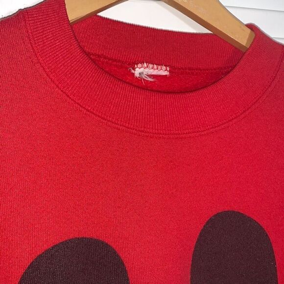 Mickey & Co Mouse Double Sided Graphic Red Sweatshirt Adult Large Vintage 90s Di - Picture 9 of 16